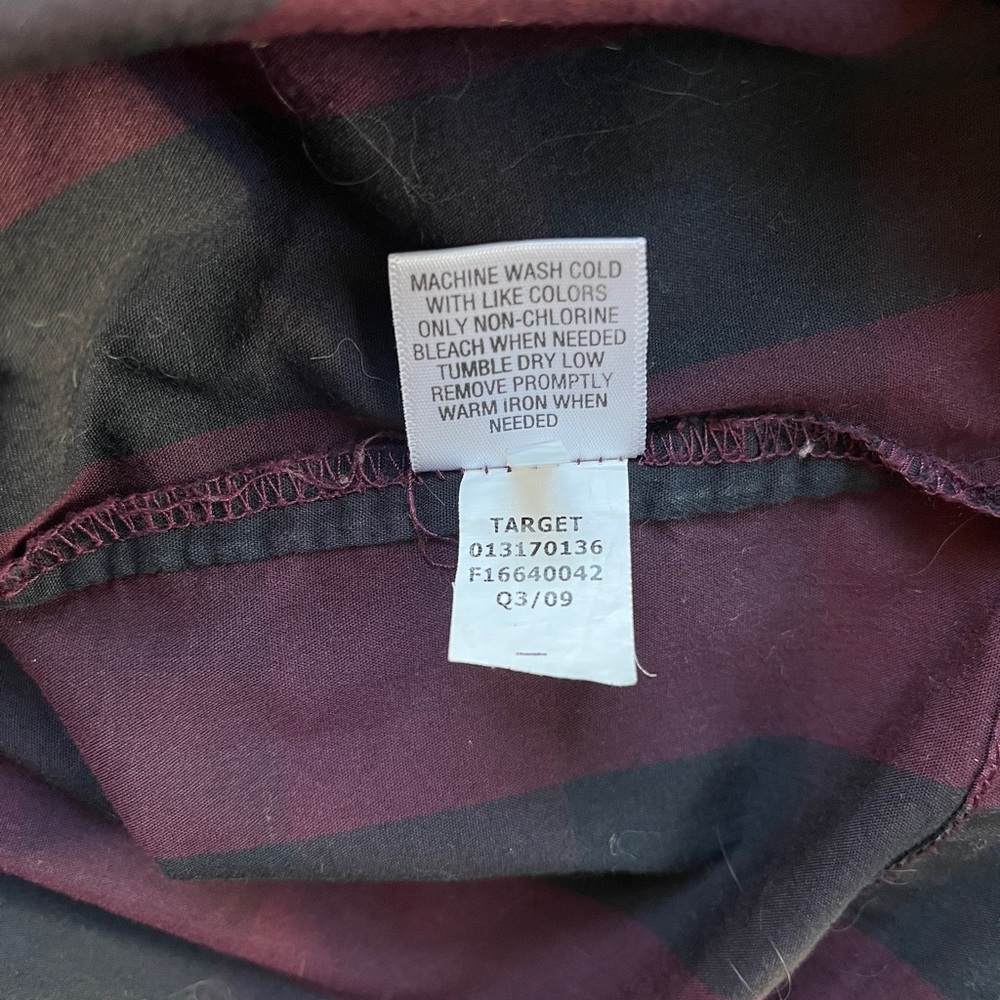 Women's CONVERSE One Star Snap Front 3/4 Sleeve Dress Black Maroon Size Small - Picture 4 of 8
